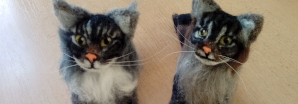 Geschenke für Katzenfreunde: Tixis Filz-Zwillinge
