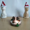 Teelichthalter Weihnachten Katze Spirit