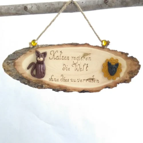 Türschild mit Spruch Katze Jasper
