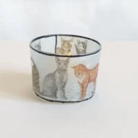 Teelichthalter Glas Katze Fairy